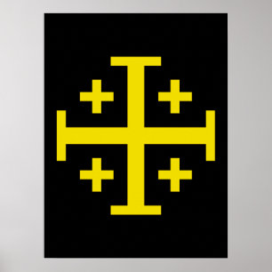 Jerusalem cross poster