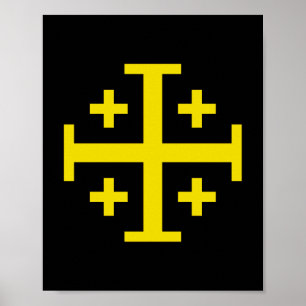 Jerusalem cross poster