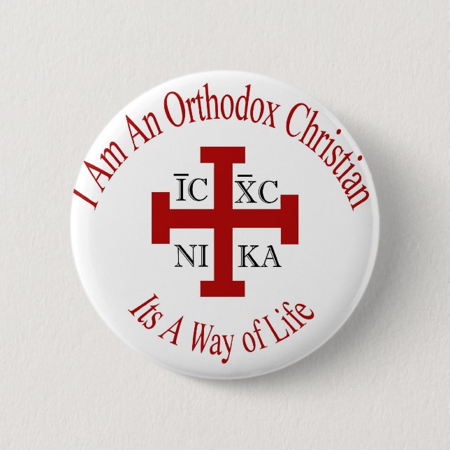Jerusalem Cross Way of Life 2 Inch Round Button (Front)