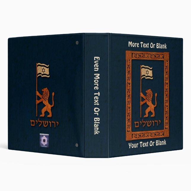 Jerusalem Day Lion With Flag Binder (Background)