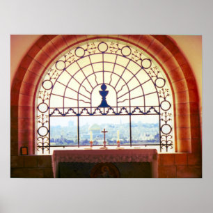Jerusalem "Dominus Flevit" chapel, Mount of Olives Poster