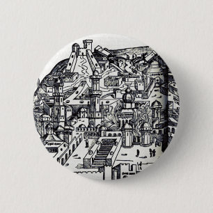 Jerusalem during the reign of Solomon 2 Inch Round Button