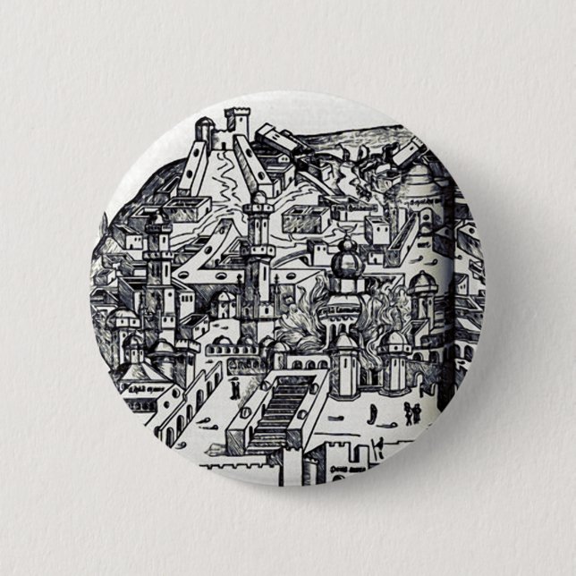 Jerusalem during the reign of Solomon  2 Inch Round Button (Front)