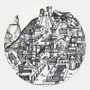 Jerusalem during the reign of Solomon Classic Round Sticker