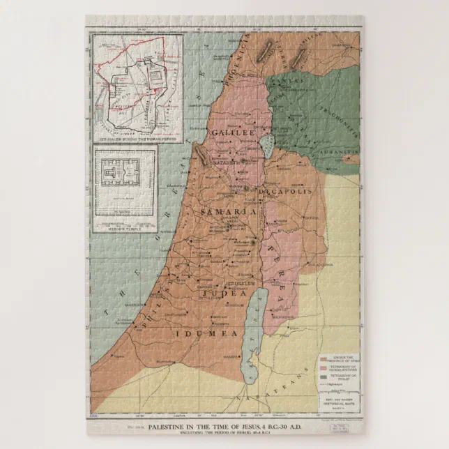 Jerusalem During The Roman Period Palestine Map Jigsaw Puzzle 