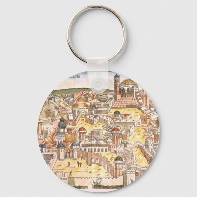Jerusalem first temple keychain (Front)