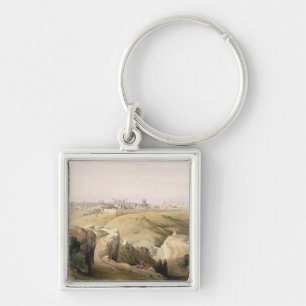 Jerusalem from the Mount of Olives, April 8th 1839 Keychain
