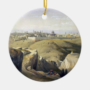 Jerusalem from the Mount of Olives Roberts David Ceramic Ornament