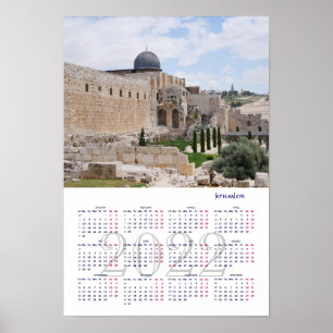 Jérusalem, Israël. Calendrier Poster 2022