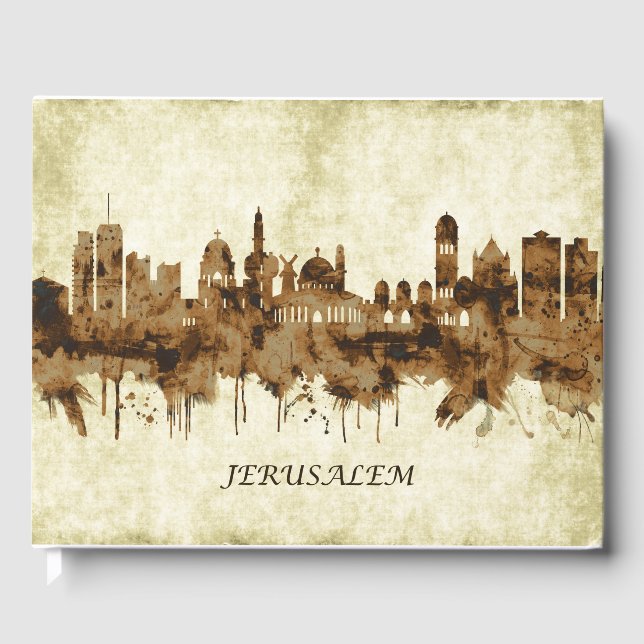 Jerusalem Israel Cityscape Guest Book (Front)