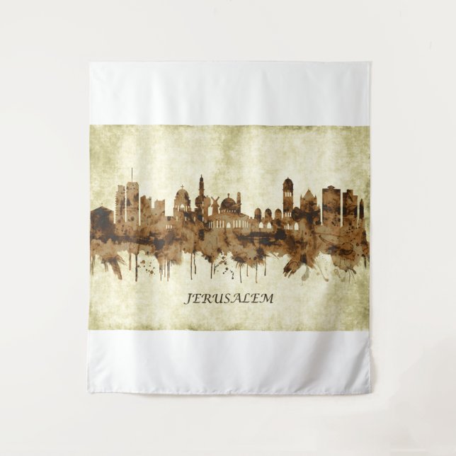 Jerusalem Israel Cityscape Tapestry (Front)