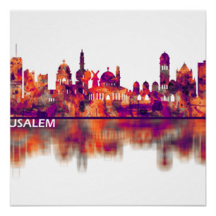 Jerusalem Israel Skyline Poster