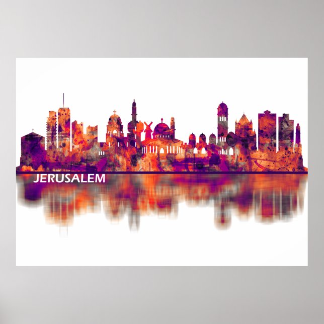 Jerusalem Israel Skyline Poster (Front)