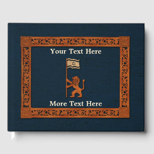 Jerusalem Lion With Flag Guest Book