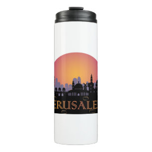 Jerusalem Old City Skyline - Israel Travel Thermal Tumbler