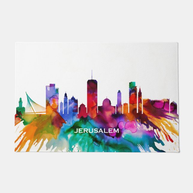 Jerusalem Skyline Doormat (Front)