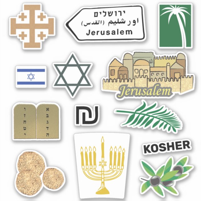 Jerusalem Sticker Pack Travel Journal Starter Kit (Front)