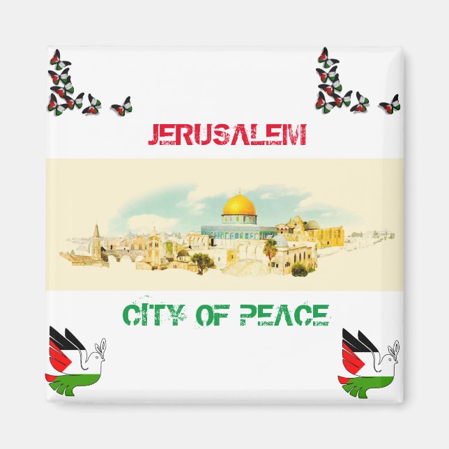 Jérusalem Ville De P[Eace Fridge Magnet Souvenir (Devant)