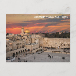 JERUSALEM, Western Wall,  ISRAEL Postcard