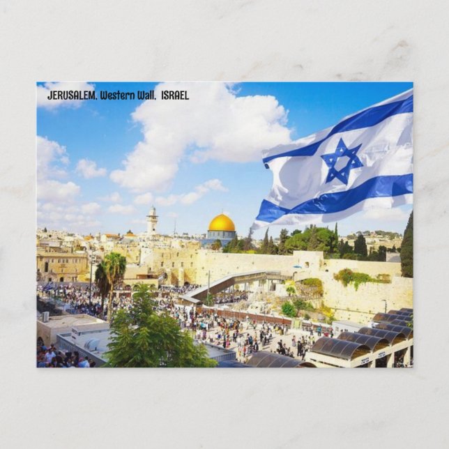 JERUSALEM, Western Wall,  ISRAEL Postcard (Front)