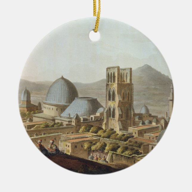 Jerusalem with the Church of the Holy Sepulchre, p Ceramic Ornament (Front)