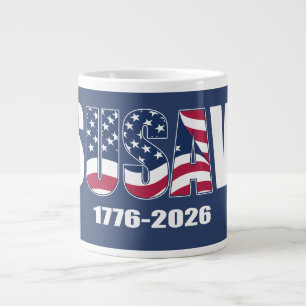 Jes USA ves 1776-2026 Large Coffee Mug