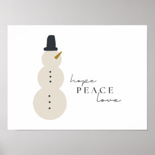 J'espère l'amour pour la paix. Affiches de Noël Sn