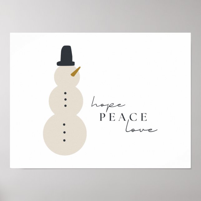 J'espère l'amour pour la paix. Affiches de Noël Sn (Devant)