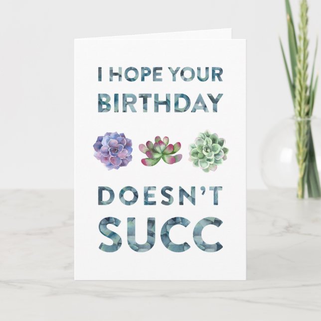 J'espère que votre anniversaire ne fait pas carte (Devant)