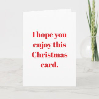 J'espère que vous apprécierez cette carte de Noël