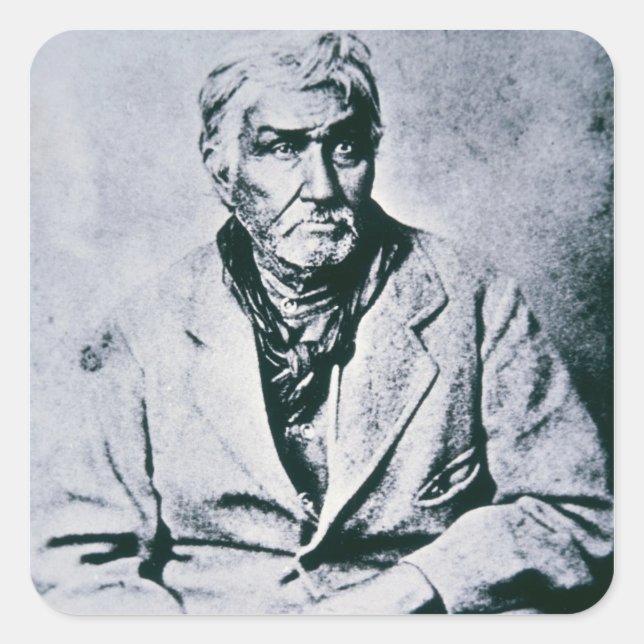 Jesse Chisholm (b/w photo) Square Sticker (Front)