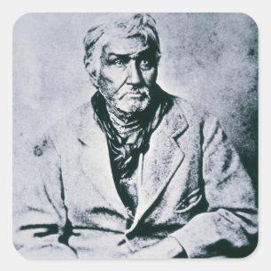 Jesse Chisholm (b/w photo) Square Sticker