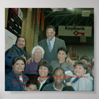 Jesse Jackson With Native Americans Poster