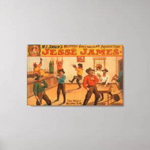 Jesse James Western Spectacular Production Canvas Print
