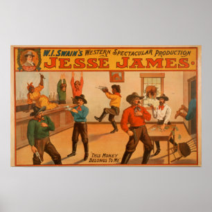 Jesse James Western Spectacular Production Poster
