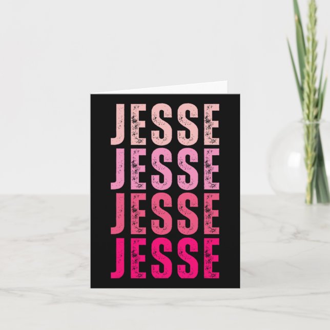 Jesse Personalized Name I Love Jesse Vintage  Card (Front)