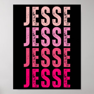 Jesse Personalized Name I Love Jesse Vintage  Poster