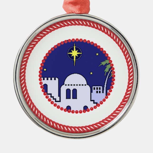 Jesse Tree Bethlehem #1 Metal Ornament (Front)