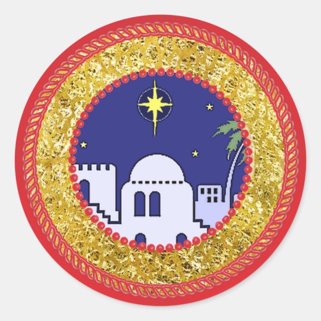 Jesse Tree Town of Bethlehem Sticker #2 (Front)