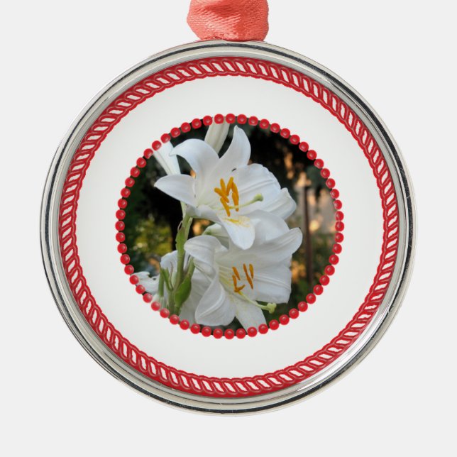 Jesse Tree White Lily Ornement #1 (Devant)