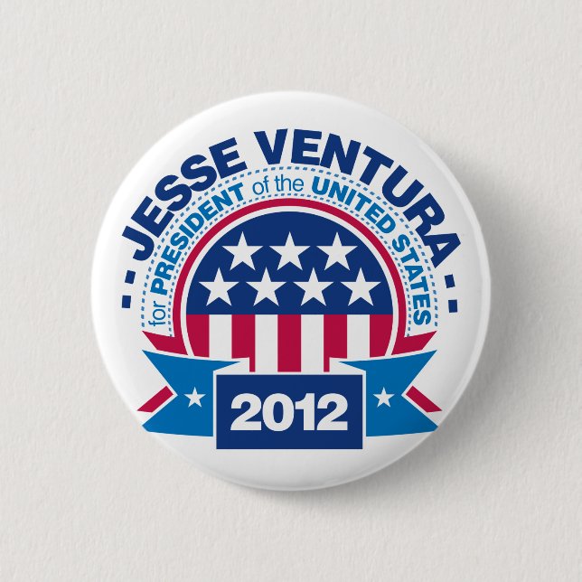 Jesse Ventura for President 2012 2 Inch Round Button (Front)
