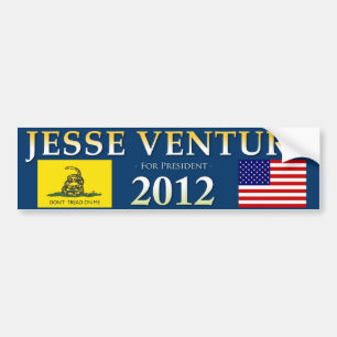 Jesse Ventura for President - Bumper Sticker, Navy Sticker