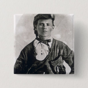 Jesse Woodson James (b/w photo) 2 Inch Square Button
