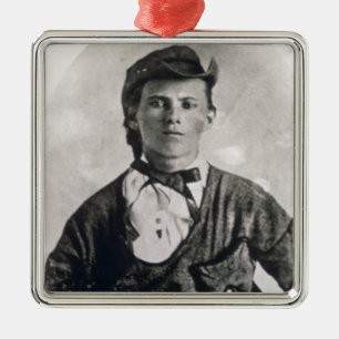 Jesse Woodson James (b/w photo) Metal Ornament