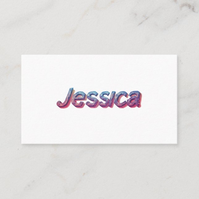 Jessica: A Modern Masterpiece Business Card (Front)
