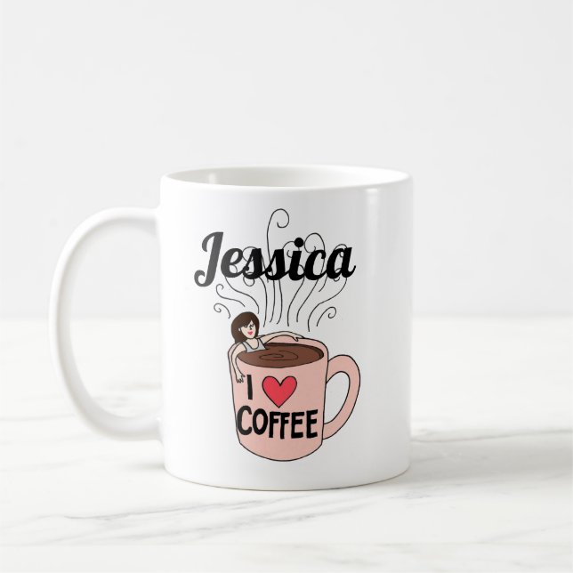 Jessica aime la tasse de café (Gauche)