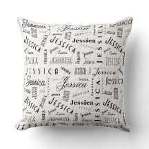 Jessica Custom Name Black White