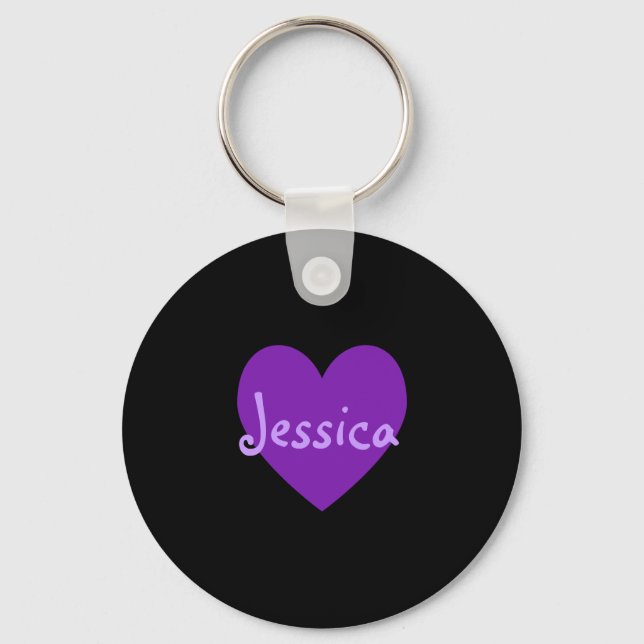 Jessica in Purple Keychain (Front)