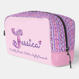 Jessica name beginning with J girls Dopp Kit