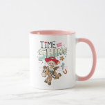 Jessie "Time To Shine" Mug<br><div class="desc">Check out this cute doodle graphic of Jessie riding Bullseye across the desert, featuring the phrase "Time To Shine" written overhead!</div>